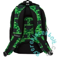 BackUp iskolatáska, hátizsák - 3 rekeszes - Green pixel (PLB7P64)
