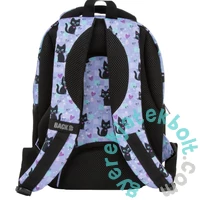 hátizsák - 3 rekeszes - Lila cicás (PLB7P16)