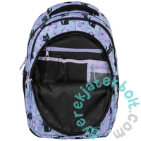 hátizsák - 3 rekeszes - Lila cicás (PLB7P16)