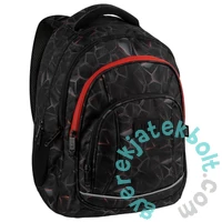 BackUp iskolatáska, hátizsák - 3 rekeszes - Techno Red (PLB8A75)