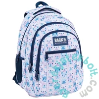 BackUp iskolatáska, hátizsák mellpánttal - 3 rekeszes - Pasztell Bulldog (PLB4O74)