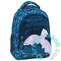 BackUp Sellő iskolatáska, hátizsák - 3 rekeszes - Csillámos