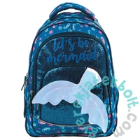 BackUp Sellő iskolatáska, hátizsák - 3 rekeszes - Csillámos