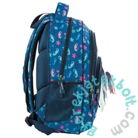 BackUp Sellő iskolatáska, hátizsák - 3 rekeszes - Csillámos