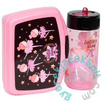 Balerina uzsonnás doboz kulaccsal - Ballet shoes - pink (ZSBABL12)