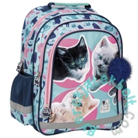 Cleo és Frank cicás iskolatáska, hátizsák - Kiscicák (PL15BCF37)