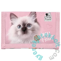 Cleo és Frank cicás pénztárca - rózsaszín (PFCF45)