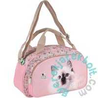 Cleo és Frank cicás sporttáska, kézitáska - rózsaszín (TPACF45)