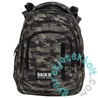 BackUp terepmintás iskolatáska, hátizsák - 3 rekeszes - Army - GROW WITH ME