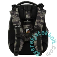 BackUp terepmintás iskolatáska, hátizsák - 3 rekeszes - Army - GROW WITH ME