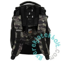 BackUp terepmintás iskolatáska, hátizsák - 3 rekeszes - Army - GROW WITH ME