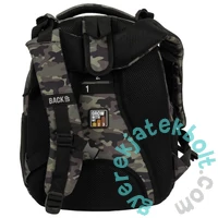 BackUp terepmintás iskolatáska, hátizsák - 3 rekeszes - Army - GROW WITH ME
