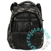 BackUp terepmintás iskolatáska, hátizsák - 3 rekeszes - Army - GROW WITH ME