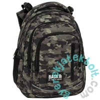 BackUp terepmintás iskolatáska, hátizsák - 3 rekeszes - Army - GROW WITH ME