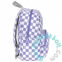 BackUp 2000-es évek hátizsák - 1 rekeszes - Lila-fehér kockás (PLB6F29)