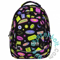 BackUp 2000-es évek hátizsák - 2 rekeszes - Színes matricák (PLB6X11)