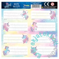 BackUp 8 db-os füzetcímke - Unikornis - kétféle (NNZJR15)