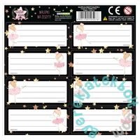 BackUp Balerinás 8 db-os füzetcímke - Ballet Shoes - kétféle (NNZBL12)