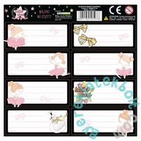 BackUp Balerinás 8 db-os füzetcímke - Ballet Shoes - kétféle (NNZBL12)