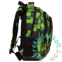 BackUp Geometrikus hátizsák - 3 rekeszes - Zöld pixelek (PLB6R52)