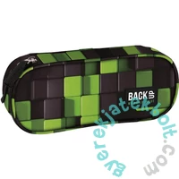 BackUp Geometrikus ovális tolltartó - Zöld pixelek