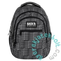 BackUp iskolatáska, hátizsák - 3 rekeszes - Black and White (PLB7O42)