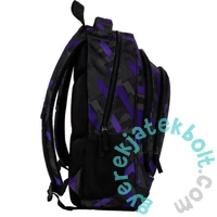 BackUp iskolatáska, hátizsák - 3 rekeszes - Black, purple (PLB7X47)