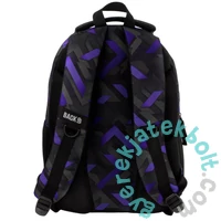 BackUp iskolatáska, hátizsák - 3 rekeszes - Black, purple (PLB7X47)