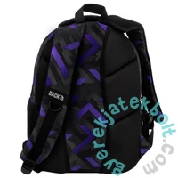 BackUp iskolatáska, hátizsák - 3 rekeszes - Black, purple (PLB7X47)