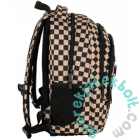 BackUp iskolatáska, hátizsák - 3 rekeszes - Brown pepita (PLB7O24)