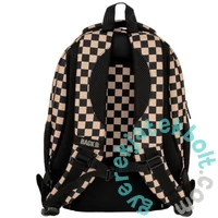 BackUp iskolatáska, hátizsák - 3 rekeszes - Brown pepita (PLB7O24)