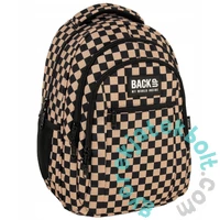 BackUp iskolatáska, hátizsák - 3 rekeszes - Brown pepita (PLB7O24)