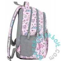 BackUp iskolatáska, hátizsák - 3 rekeszes - Pink dog (PLB7P06)