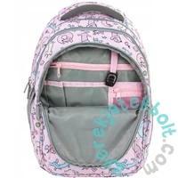 BackUp iskolatáska, hátizsák - 3 rekeszes - Pink dog (PLB7P06)