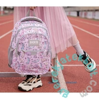 BackUp iskolatáska, hátizsák - 3 rekeszes - Pink dog (PLB7P06)