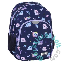 BackUp iskolatáska, hátizsák mellpánttal - 1 rekeszes - Blue cat (PLB7T25)