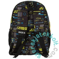 BackUp iskolatáska, hátizsák mellpánttal - 1 rekeszes - Ciber attack (PLB7T50)