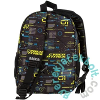 BackUp iskolatáska, hátizsák mellpánttal - 1 rekeszes - Ciber attack (PLB7T50)