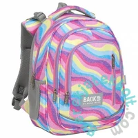 BackUp Pasztell hátizsák - 3 rekeszes - Színes hullámok (PLB6R21)