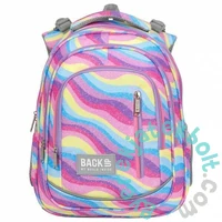 BackUp Pasztell hátizsák - 3 rekeszes - Színes hullámok (PLB6R21)