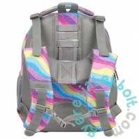 BackUp Pasztell hátizsák - 3 rekeszes - Színes hullámok (PLB6R21)
