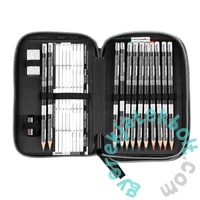 BlackUp felszerelt emeletes tolltartó - Fekete fehér (PWDDF38)