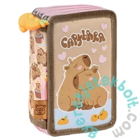 Capybara ergonomikus iskolatáska szett felszerelt 3 emeltes tolltartóval - Love (TEMBKB10-1-szett)