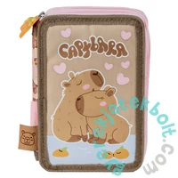 Capybara ergonomikus iskolatáska szett felszerelt 3 emeltes tolltartóval - Love (TEMBKB10-1-szett)