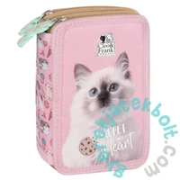 Cleo és Frank cicás felszerelt 3 emeletes tolltartó - Sweet Heart (PWTCF45)