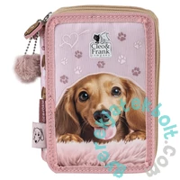 Cleo és Frank kutyás felszerelt emeletes tolltartó - Pink Paws (PWDCF46)