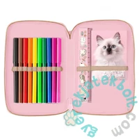 Cleo és Frank cicás felszerelt emeletes tolltartó - Sweet Heart (PWDCF45)