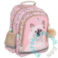 Cleo és Frank cicás iskolatáska, hátizsák - rózsaszín (PL15BCF45)
