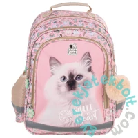 Cleo és Frank cicás iskolatáska, hátizsák - rózsaszín (PL15BCF45)