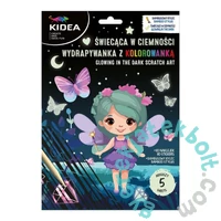 Kidea 2 az 1-ben világítós képkarcoló és színező készlet - Tündérek (SCWKMKA)